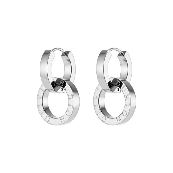 Olivia Burton Silver Honeycomb Toggle Hoop Earrings - MococoOlivia Burton241002747613272611220Earrings