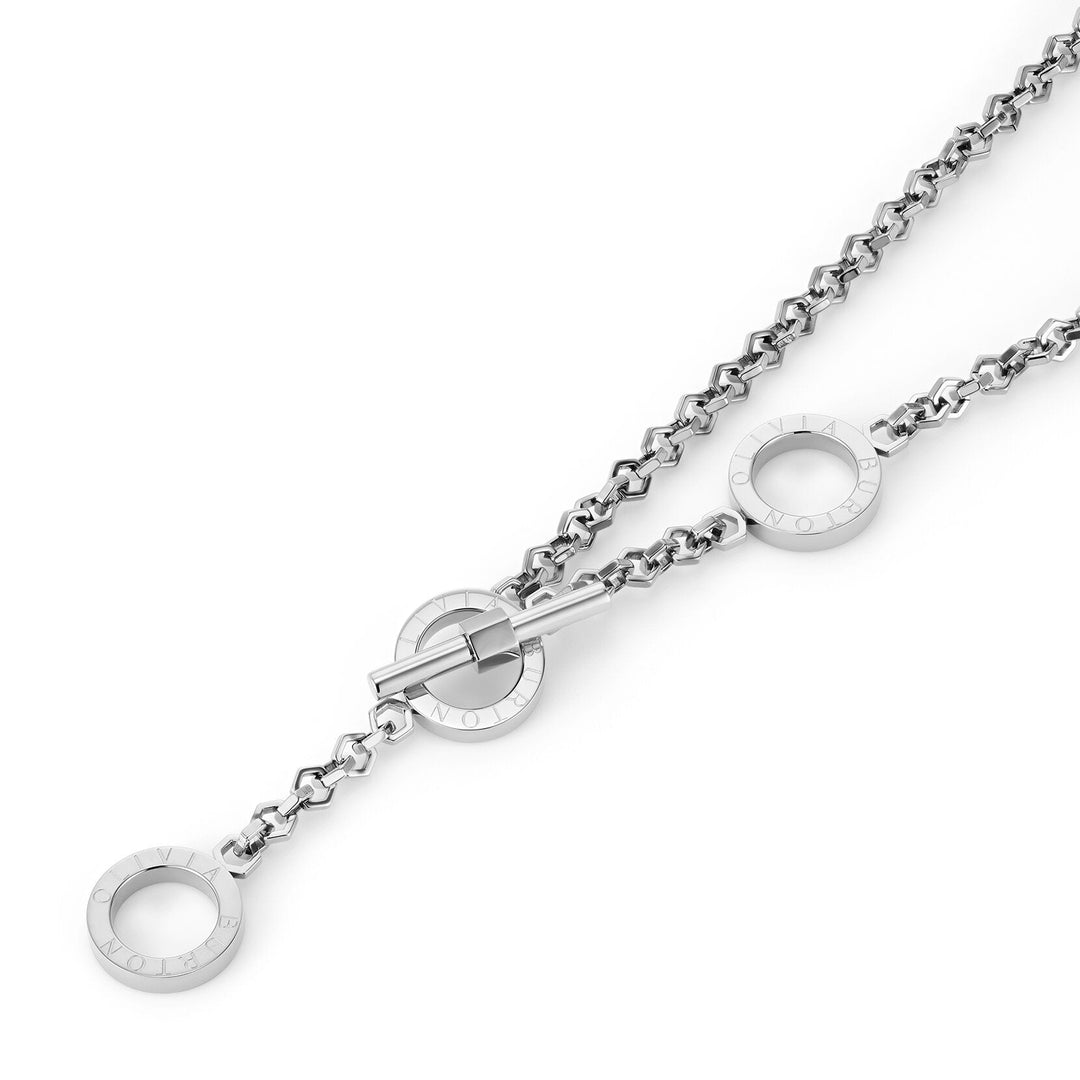 Olivia Burton Silver Honeycomb Toggle Necklace - MococoOlivia Burton241002707613272611183Necklaces