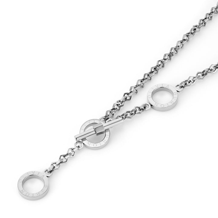 Olivia Burton Silver Honeycomb Toggle Necklace - MococoOlivia Burton241002707613272611183Necklaces