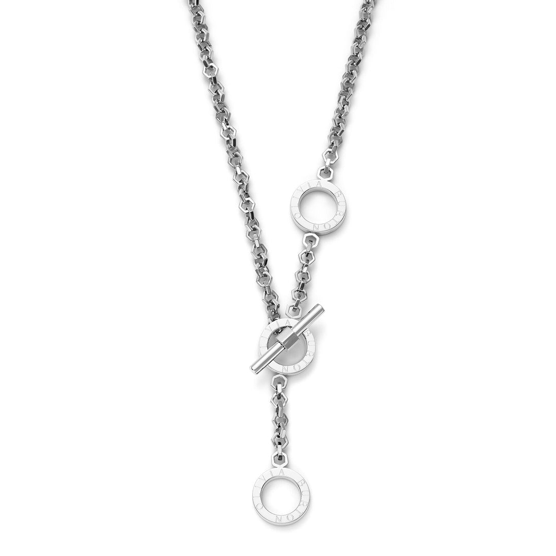 Olivia Burton Silver Honeycomb Toggle Necklace - MococoOlivia Burton241002707613272611183Necklaces