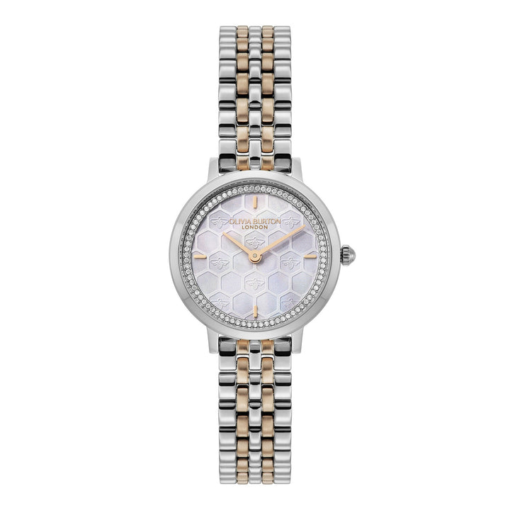 Olivia Burton Silver Honeycomb Ultra Slim Two Tone Watch - MococoOlivia Burton24000265Watches and Accessories
