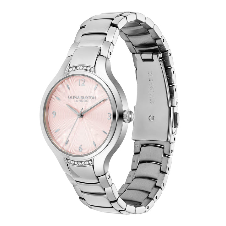 Olivia Burton Silver Lea Pink Dial Watch - MococoOlivia Burton240002087613272610575Watches and Accessories