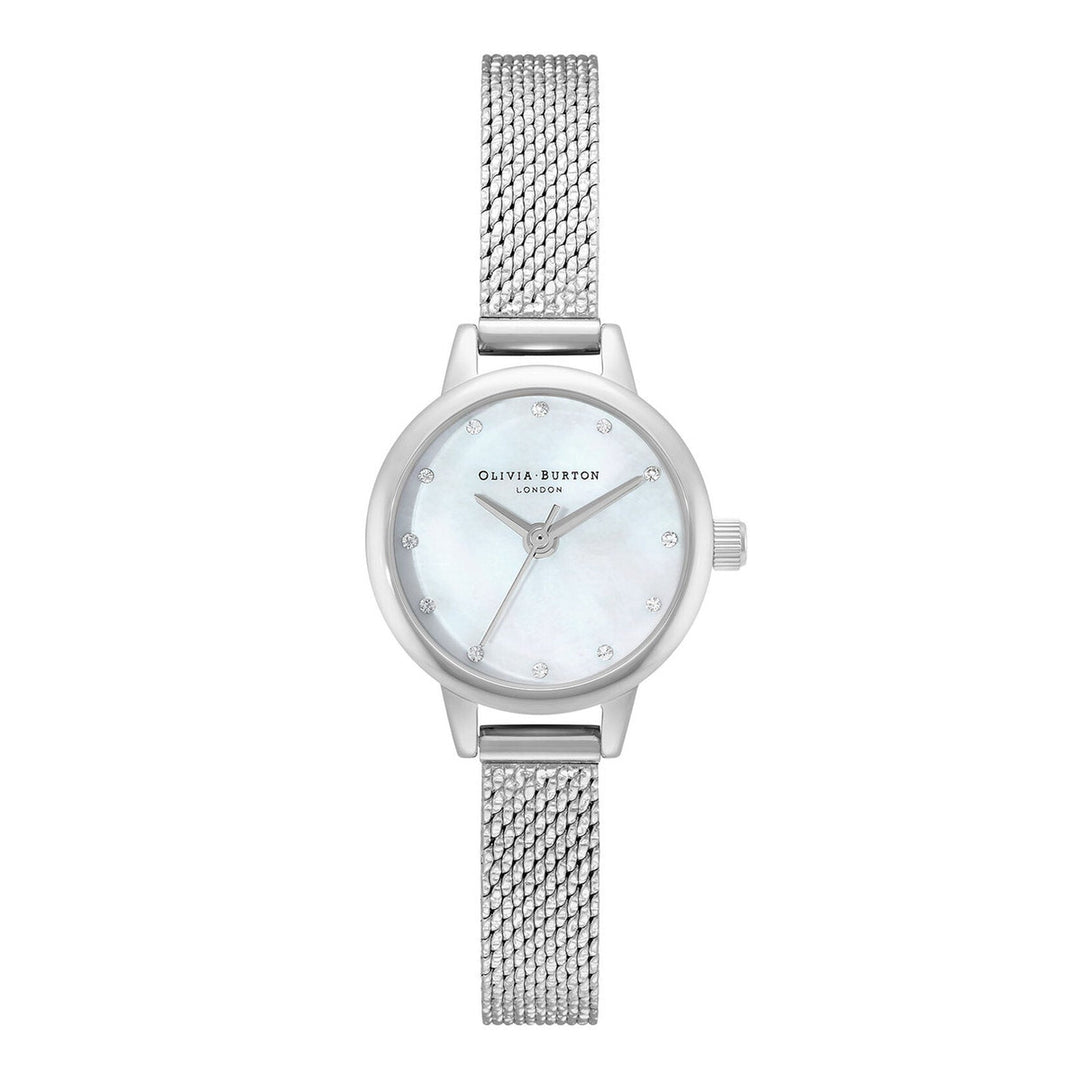 Olivia Burton Silver Mother of Pearl Mini Dial Boucle Strap Watch - MococoOlivia Burton240001207613272441322Watches and Accessories