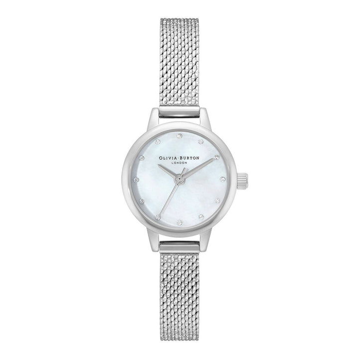Olivia Burton Silver Mother of Pearl Mini Dial Boucle Strap Watch - MococoOlivia Burton240001207613272441322Watches and Accessories