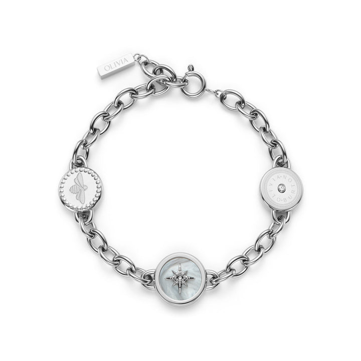 Olivia Burton Silver North Star and Bee Charm Bracelet - MococoOlivia Burton24100333Bracelets