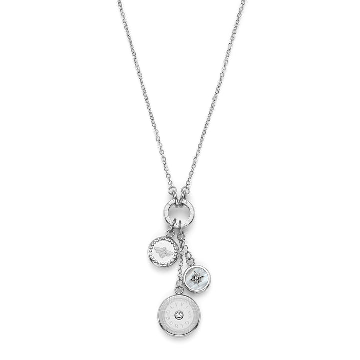 Olivia Burton Silver North Star and Bee Charm Necklace - MococoOlivia Burton24100330Necklaces