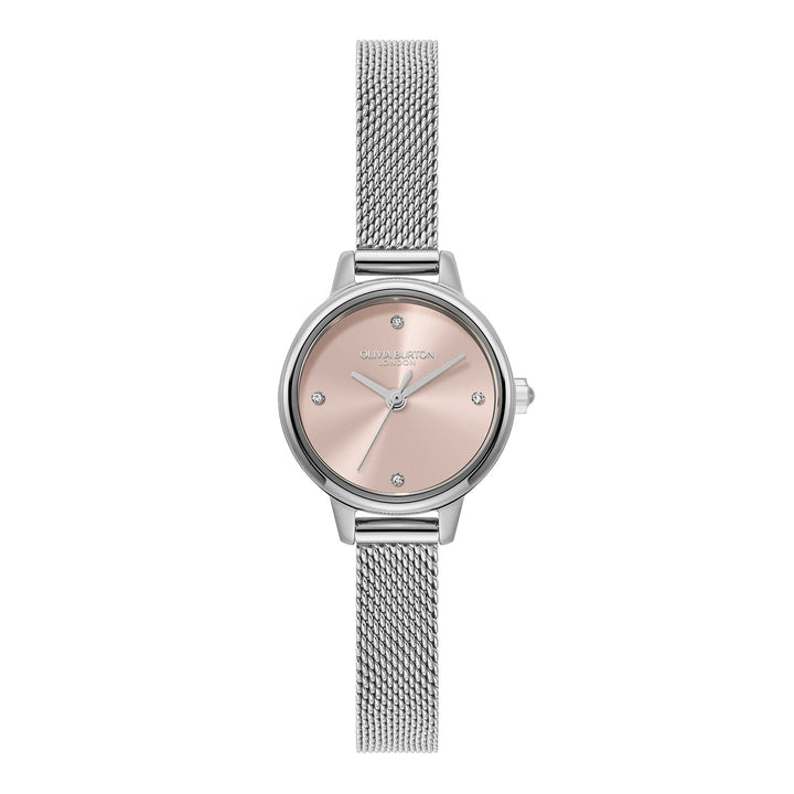 Olivia Burton Silver Primrose Dial Mesh Watch - MococoOlivia Burton24000244Watches and Accessories