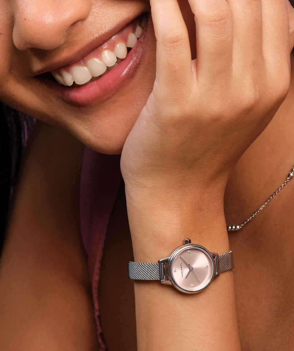 Olivia Burton Silver Primrose Dial Mesh Watch - MococoOlivia Burton24000244Watches and Accessories