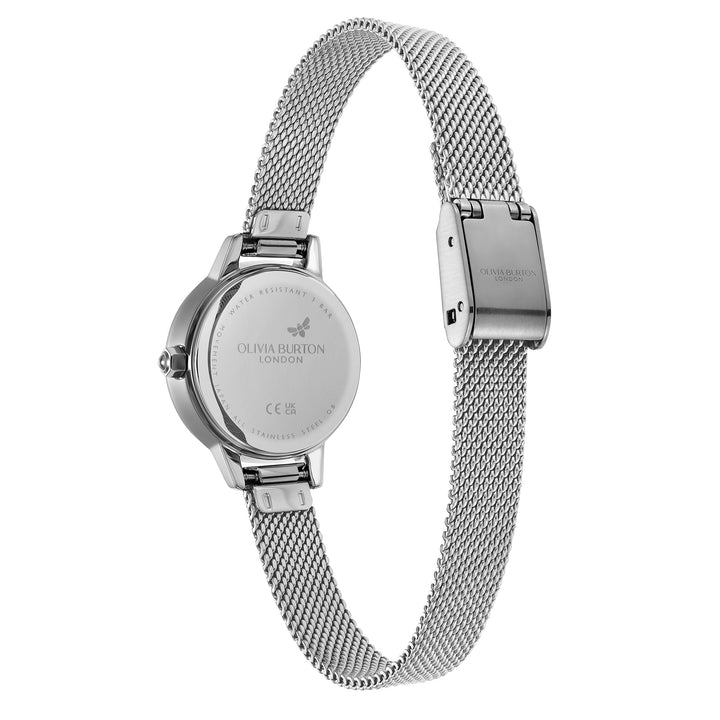 Olivia Burton Silver Primrose Dial Mesh Watch - MococoOlivia Burton24000244Watches and Accessories