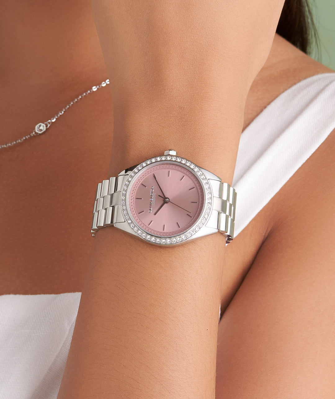 Olivia Burton Silver & Rose Sunray Dial Watch - MococoOlivia Burton240001347613272585804Watches and Accessories