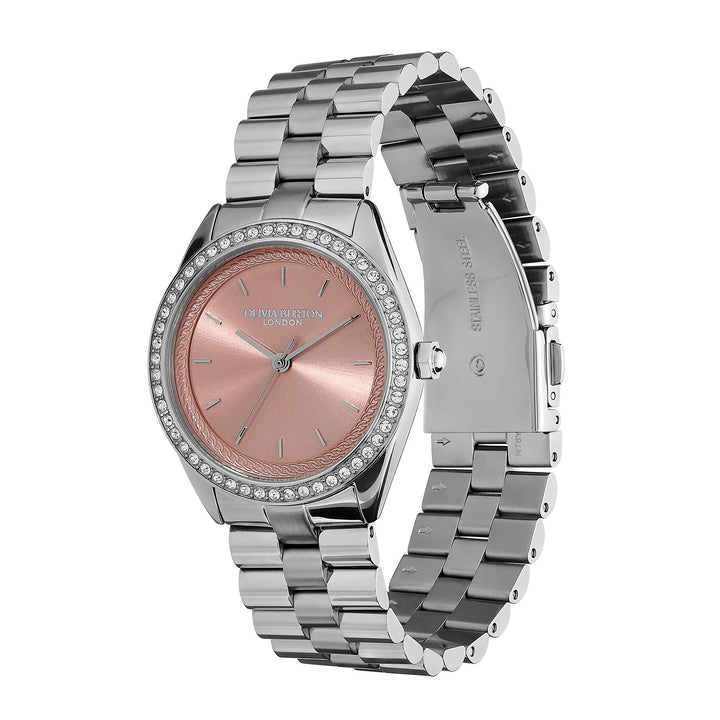 Olivia Burton Silver & Rose Sunray Dial Watch - MococoOlivia Burton240001347613272585804Watches and Accessories
