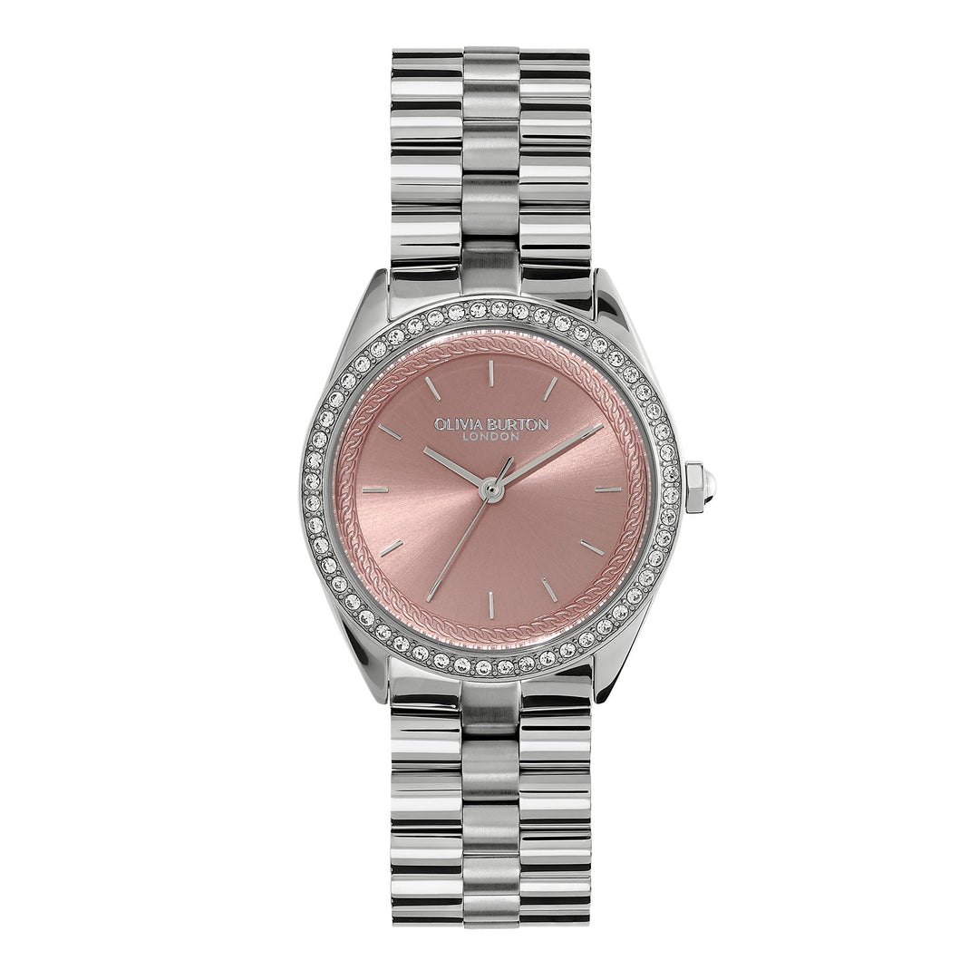 Olivia Burton Silver & Rose Sunray Dial Watch - MococoOlivia Burton240001347613272585804Watches and Accessories