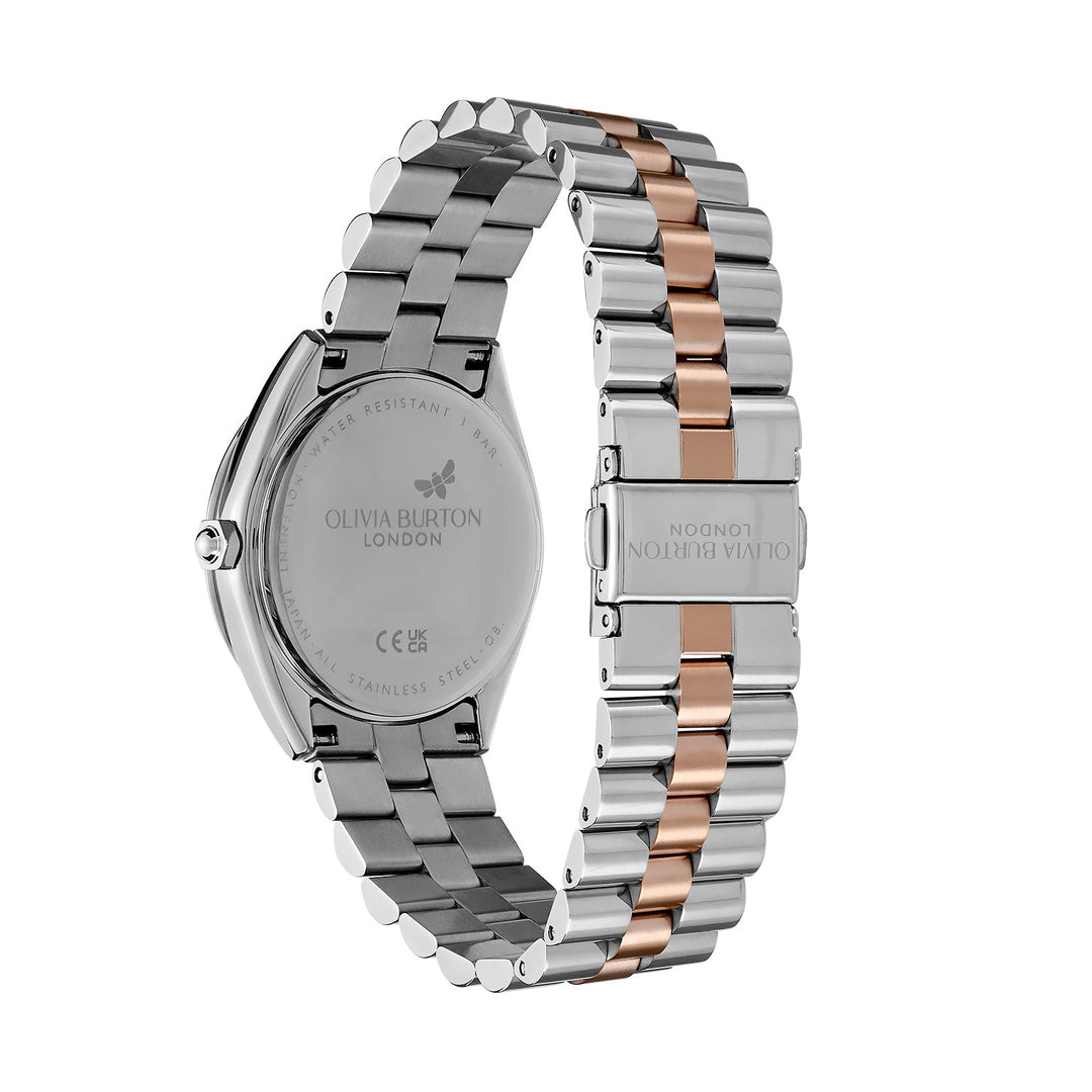 Olivia Burton Silver & Rose White Sunray Dial Watch - MococoOlivia Burton240001387613272585842Watches and Accessories