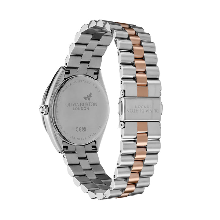 Olivia Burton Silver & Rose White Sunray Dial Watch - MococoOlivia Burton240001387613272585842Watches and Accessories