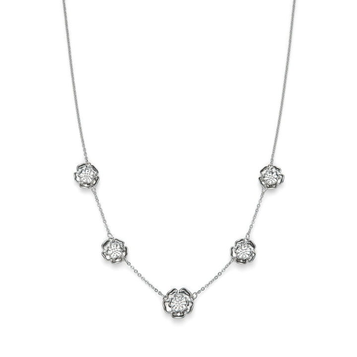 Olivia Burton Silver Tudor Rose Flower Necklace - MococoOlivia Burton241002517613272610971Necklaces