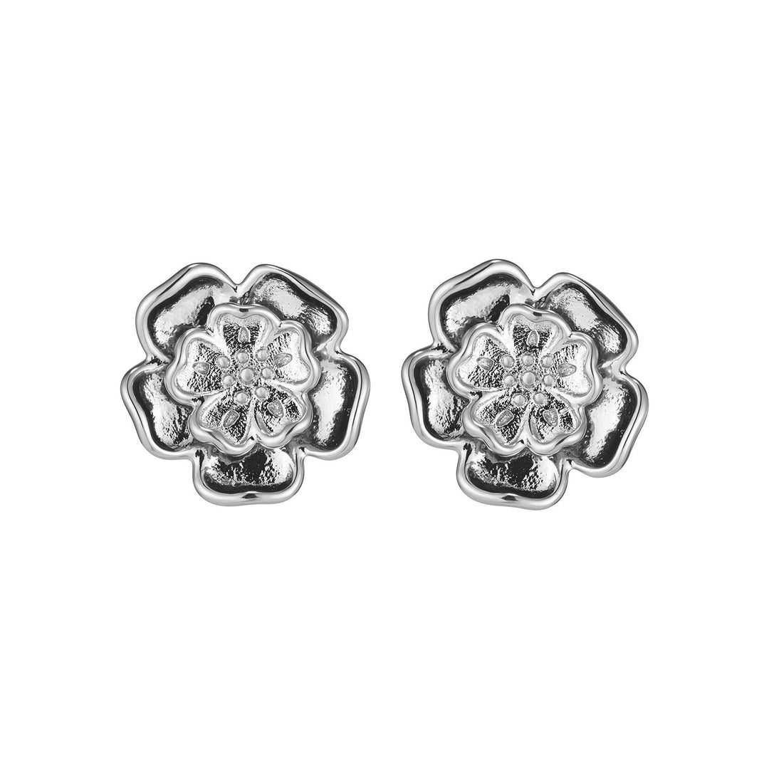 Olivia Burton Silver Tudor Rose Flower Stud Earrings - MococoOlivia Burton241002577613272611039Earrings