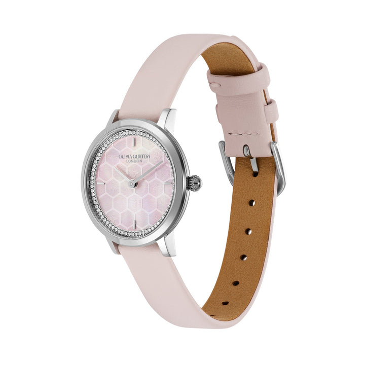 Olivia Burton Silver Ultra Slim Honeycomb Primrose Dial Watch - MococoOlivia Burton24000270Watches and Accessories