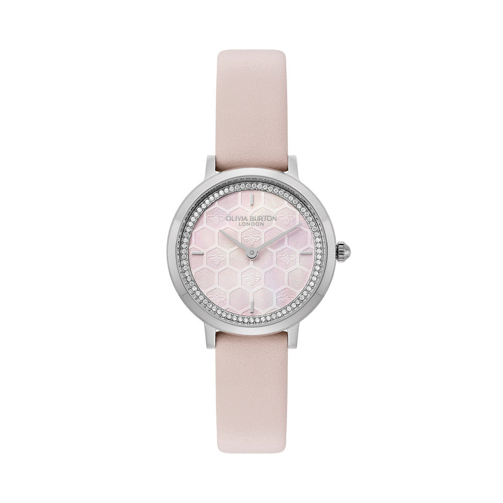 Olivia Burton Silver Ultra Slim Honeycomb Primrose Dial Watch - MococoOlivia Burton24000270Watches and Accessories