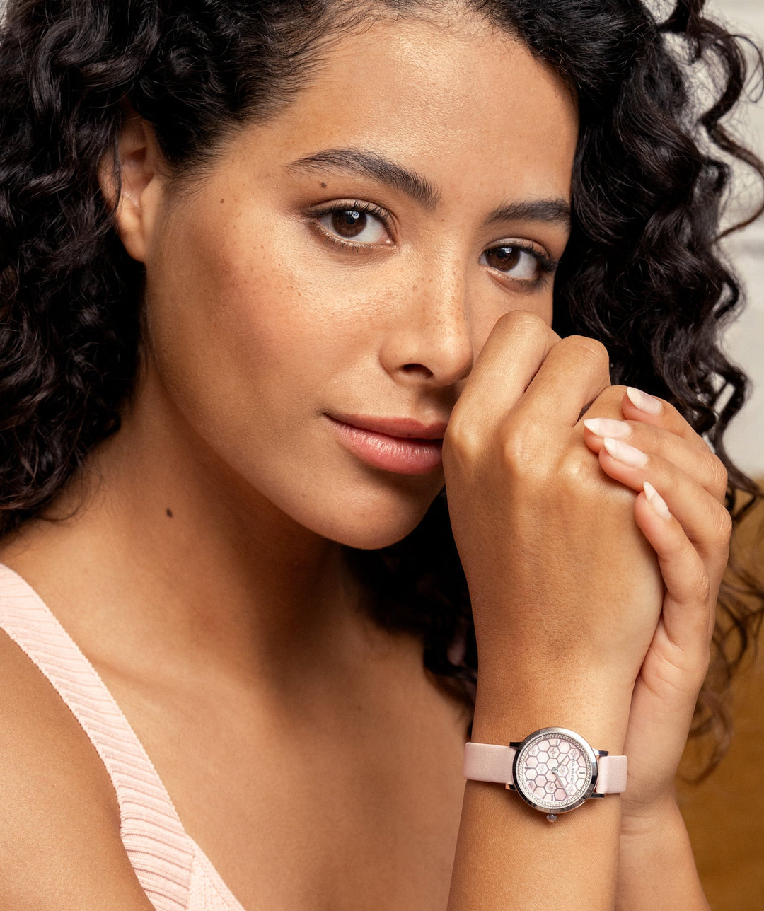 Olivia Burton Silver Ultra Slim Honeycomb Primrose Dial Watch - MococoOlivia Burton24000270Watches and Accessories