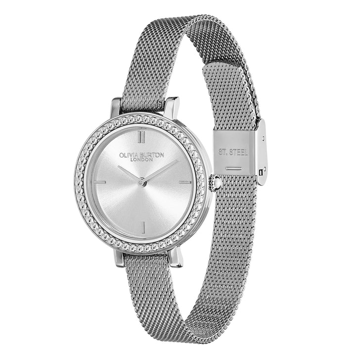 Olivia Burton Silver Vintage Bead Sunray Dial Watch - MococoOlivia Burton240001607613272586061Watches and Accessories