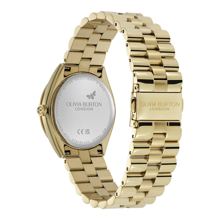 Olivia Burton Sports Luxe 34mm Bejewelled Cherry Lacquer &amp; Gold Bracelet Watch - MococoOlivia Burton24000272Watches and Accessories