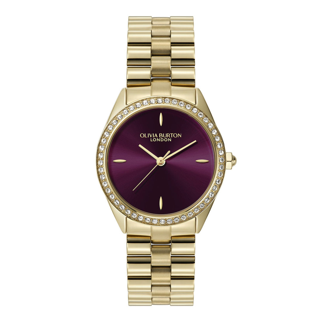 Olivia Burton Sports Luxe 34mm Bejewelled Cherry Lacquer & Gold Bracelet Watch - MococoOlivia Burton24000272Watch