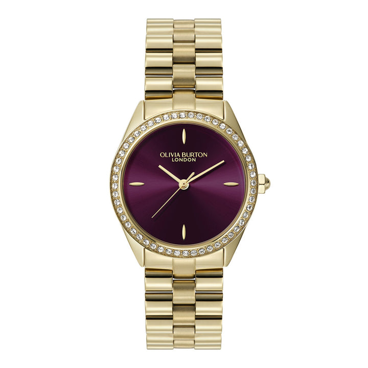 Olivia Burton Sports Luxe 34mm Bejewelled Cherry Lacquer & Gold Bracelet Watch - MococoOlivia Burton24000272Watch