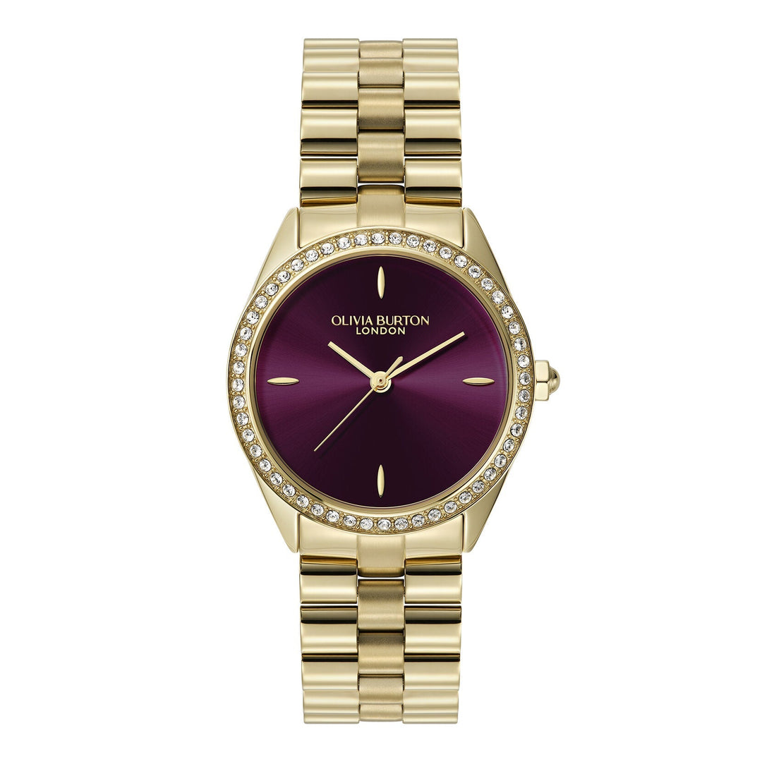 Olivia Burton Sports Luxe 34mm Bejewelled Cherry Lacquer & Gold Bracelet Watch - MococoOlivia Burton24000272Watches and Accessories