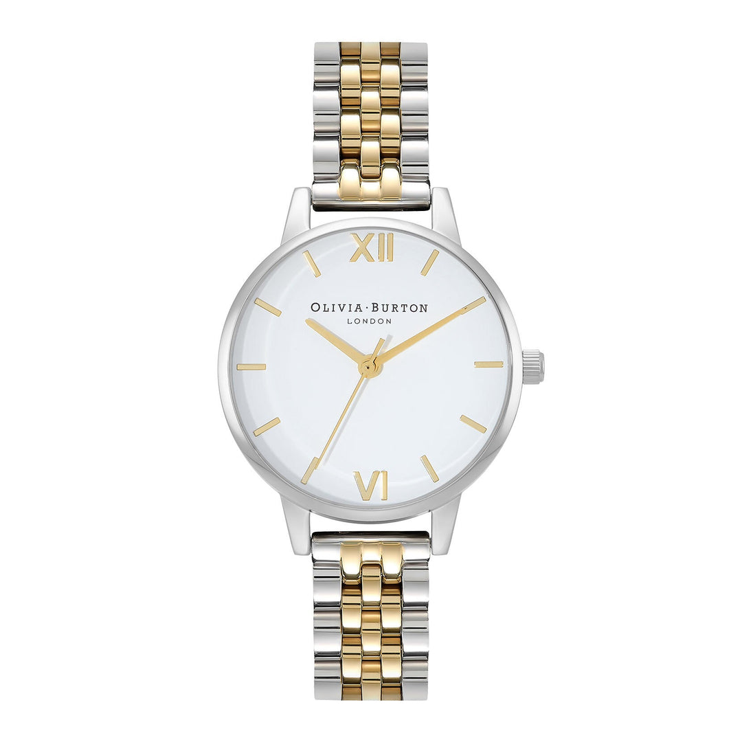 Olivia Burton White Dial Silver & Gold Bracelet Watch - MococoOlivia Burton240001705060496417695Watches and Accessories