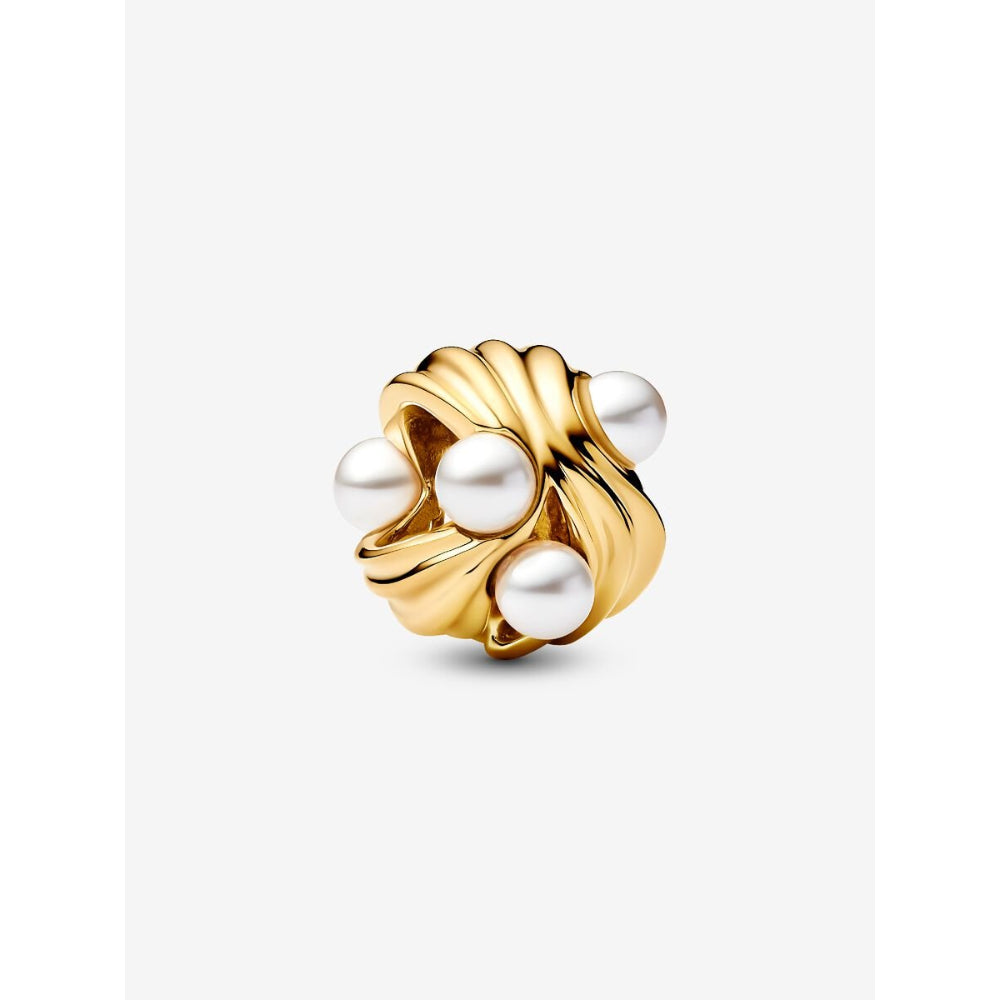 Pandora 14K Gold Plated Abstract Waves Charm Image 1