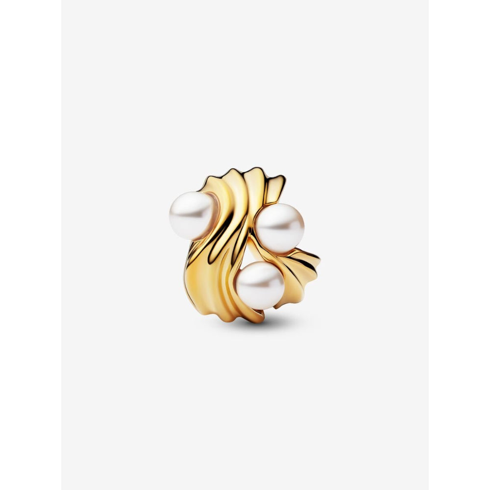 Pandora 14K Gold Plated Abstract Waves Charm Image 3