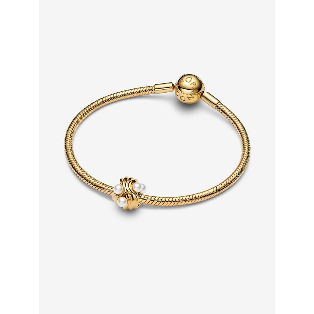 Pandora 14K Gold Plated Abstract Waves Charm Image 5