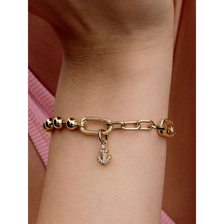 Pandora 14K Gold Plated Anchor Mini Dangle Charm Image 2