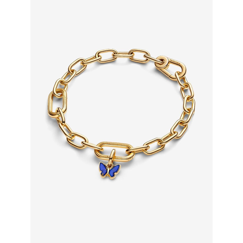 Pandora 14K Gold Plated Blue Butterfly Mini Dangle Charm Image 5