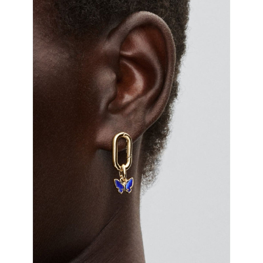 Pandora 14K Gold Plated Blue Butterfly Mini Dangle Charm Image 2