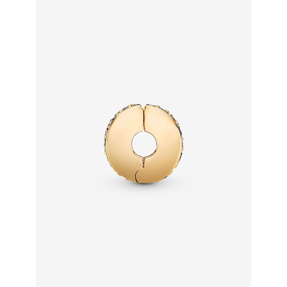 Pandora 14K Gold Plated Clear Pave Clip Charm Image 5