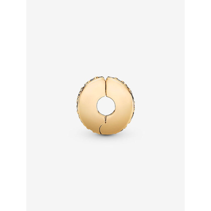 Pandora 14K Gold Plated Clear Pave Clip Charm Image 5