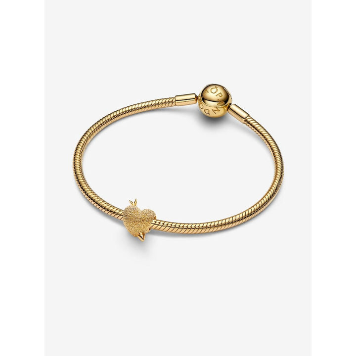Pandora 14K Gold Plated Cupid Heart Charm Image 5