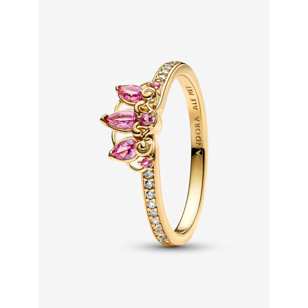 Pandora 14K Gold Plated Disney Princess Rapunzel Tiara Ring Image 1