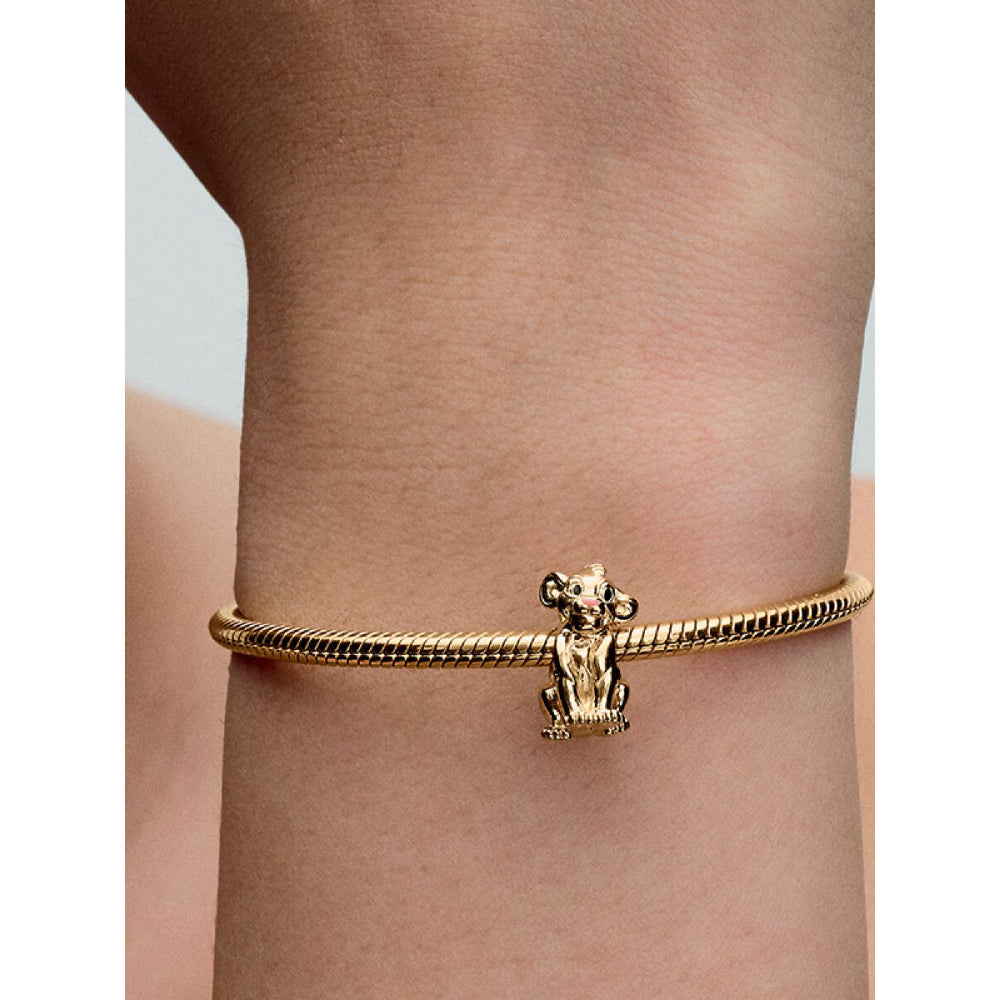 Pandora 14K Gold Plated Disney The Lion King Simba Charm Image 2