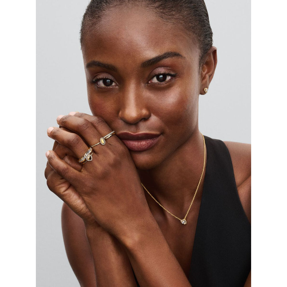 Pandora 14K Gold Plated Double Band Ring Image 4