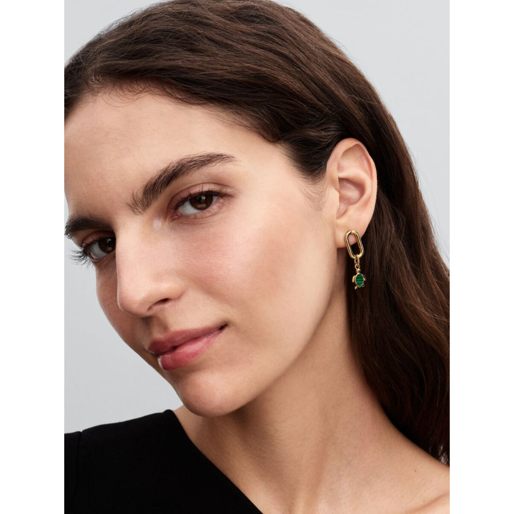 Pandora 14K Gold Plated Green Turtle Mini Dangle Charm Image 3