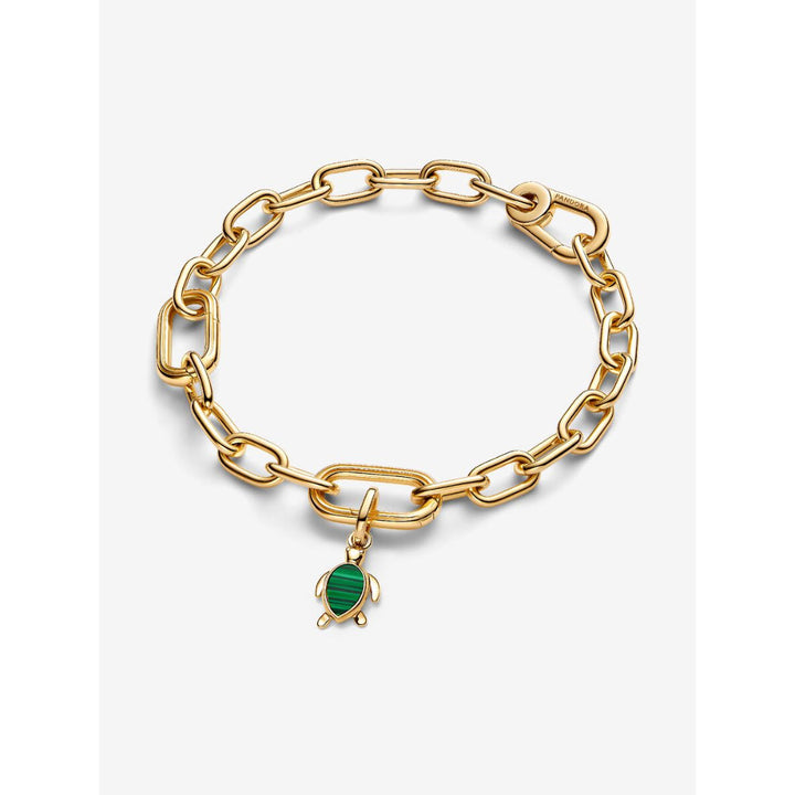 Pandora 14K Gold Plated Green Turtle Mini Dangle Charm Image 4