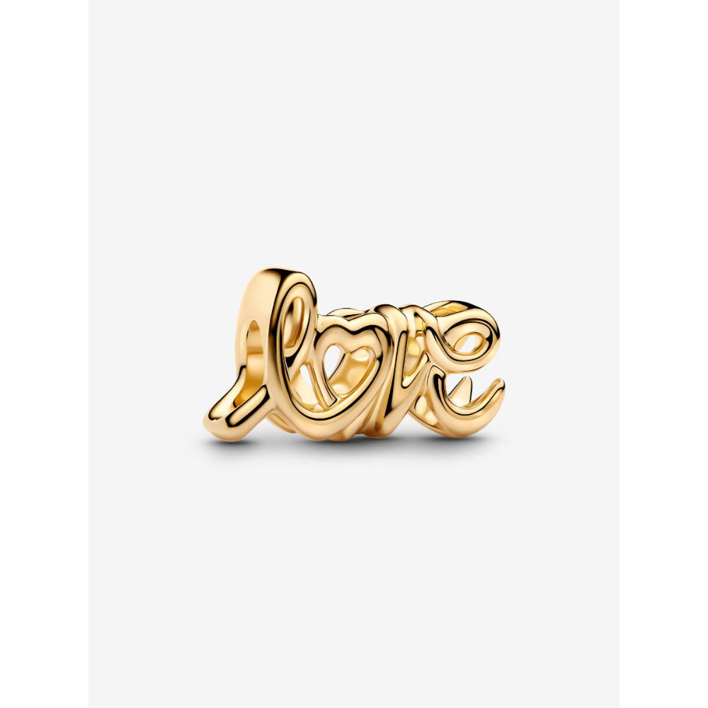 Pandora 14K Gold Plated Handwritten Love Charm Image 1
