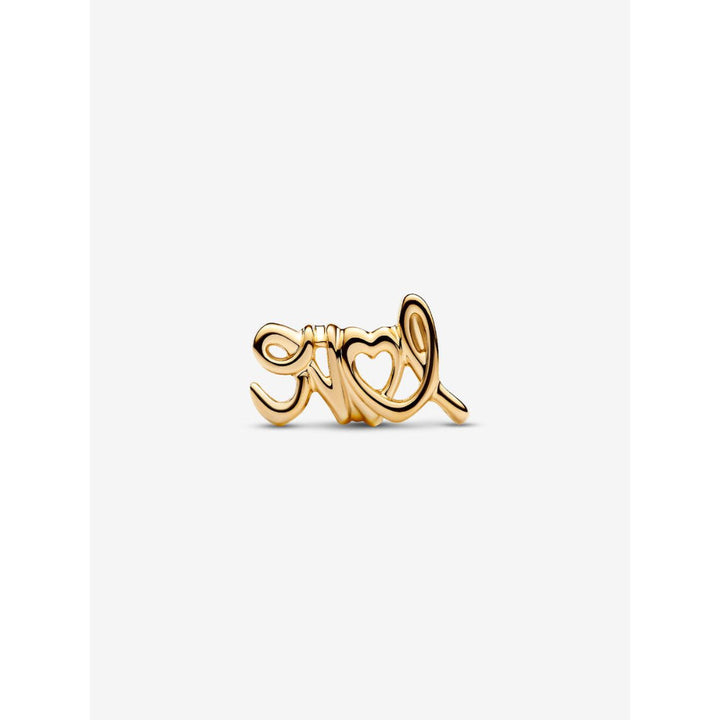 Pandora 14K Gold Plated Handwritten Love Charm Image 5