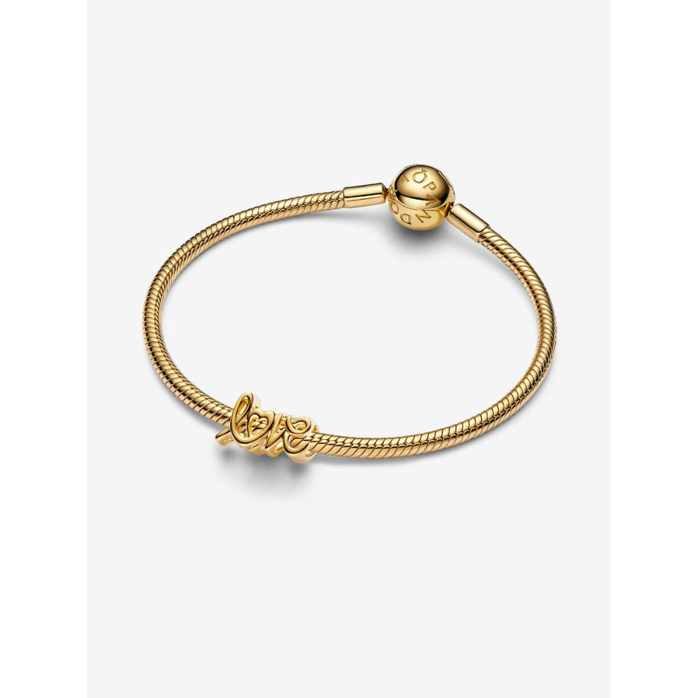 Pandora 14K Gold Plated Handwritten Love Charm Image 6