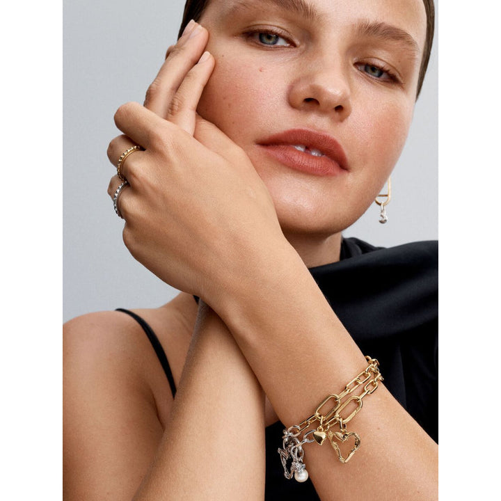 Pandora 14K Gold Plated Heart Mini Dangle Charm Image 5