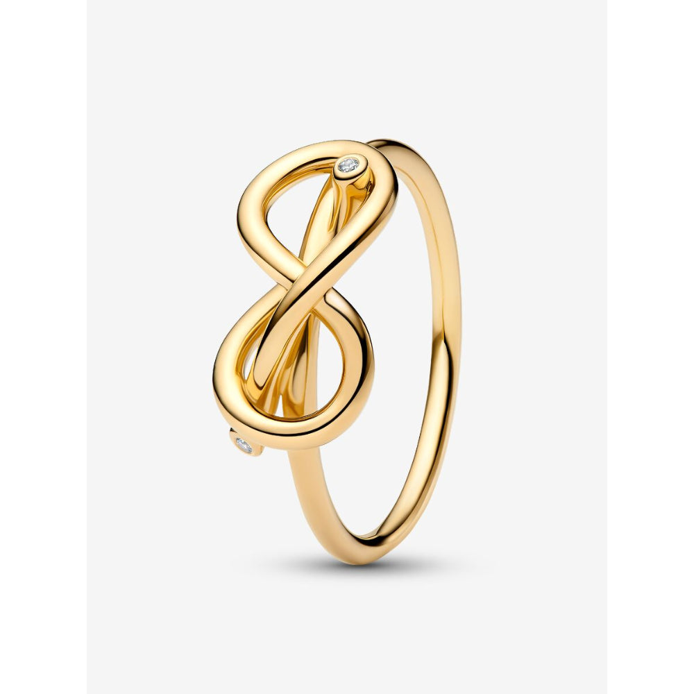 Pandora 14K Gold Plated Infinity Knot Ring Image 1