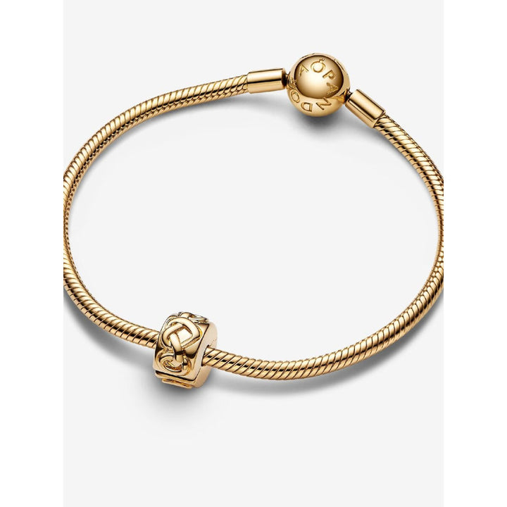 Pandora 14K Gold Plated Knotted Hearts Clip Charm Image 5