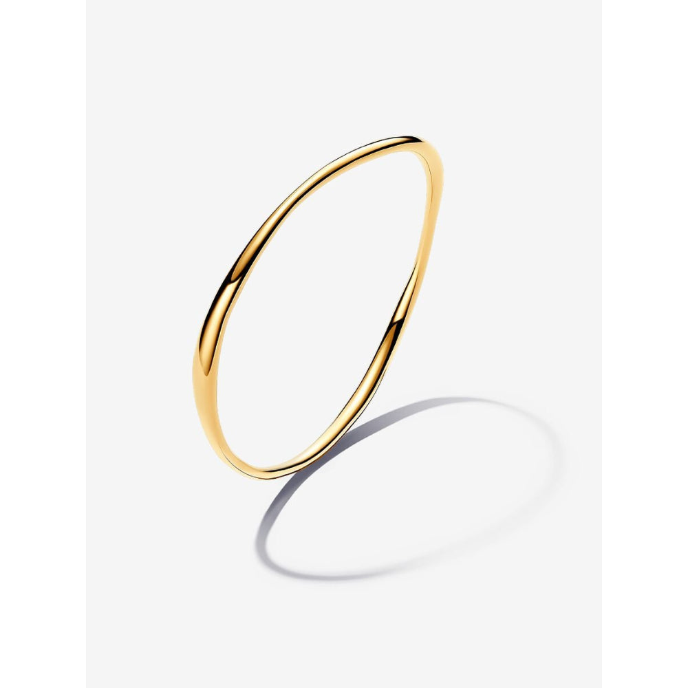 Pandora 14K Gold Plated Organically Shaped Bangle Image 1